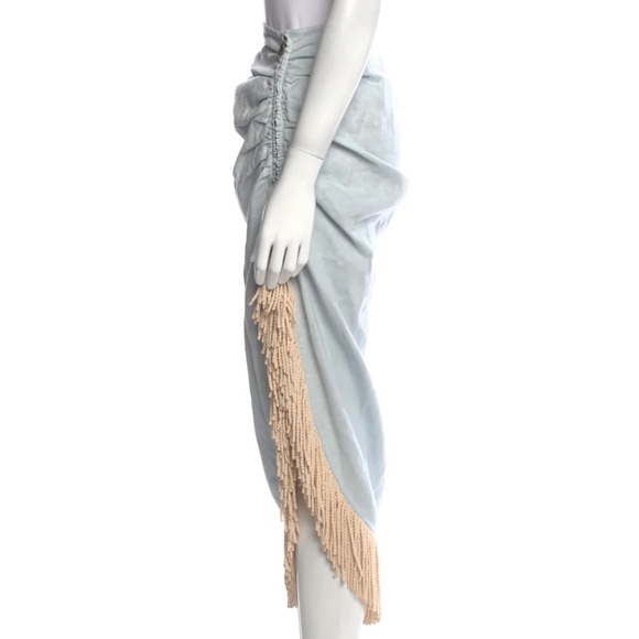 Just BEE Queen Fringe Linen Skirt Size S - Picture 7 of 14